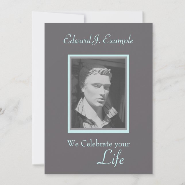 Invitation Souvenir photo personnalisable / Funérailles (Devant)