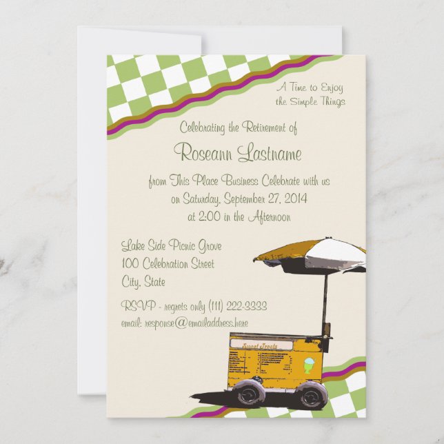 Invitation Souvenirs d'été retraite (Devant)