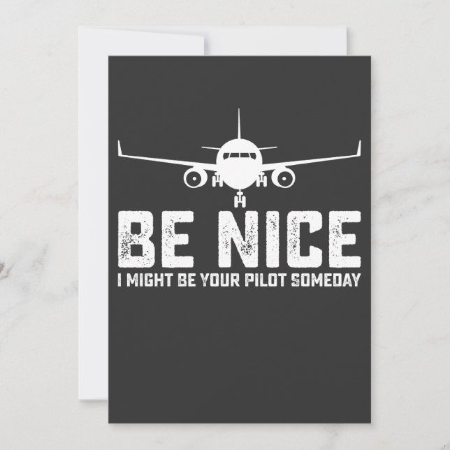 Invitation Soyez Bien Je Pourrais Être Votre Pilote Un Jour (Devant)
