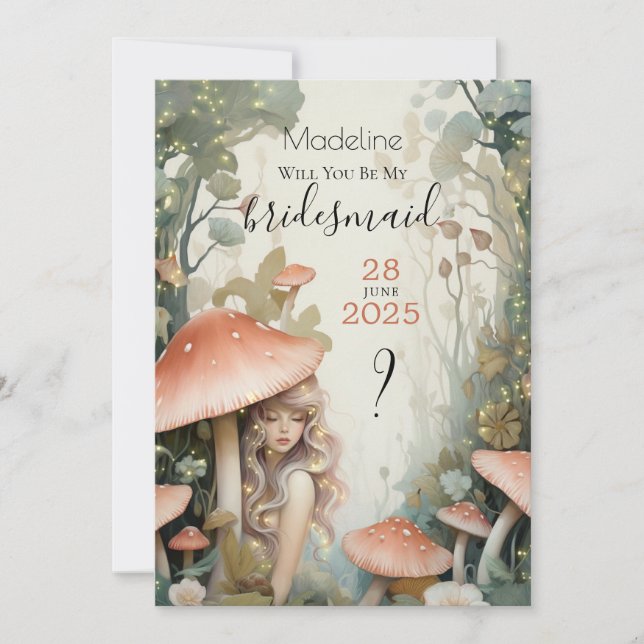 Invitation Soyez le paradis secret de ma fille d'honneur (Devant)