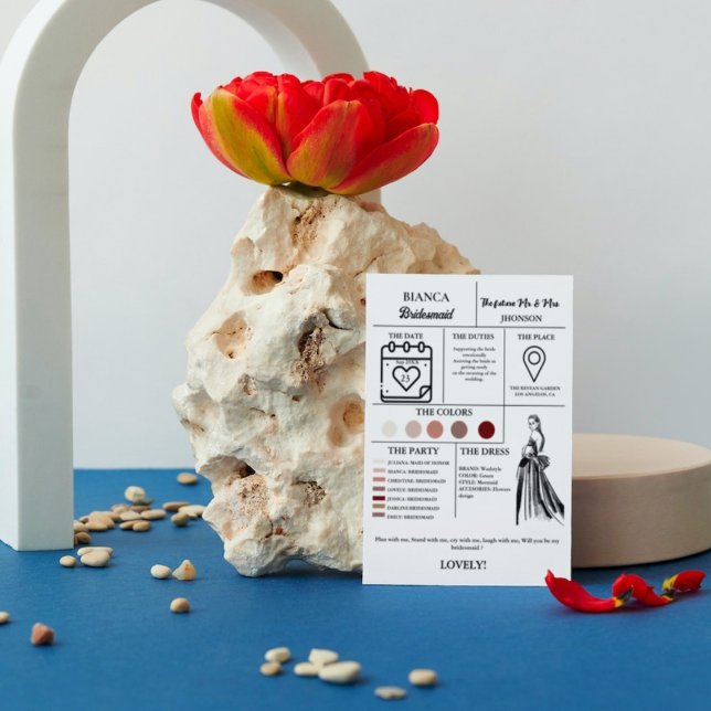 Invitation Soyez ma bonne de calendrier d'honneur proposition (Créateur téléchargé)