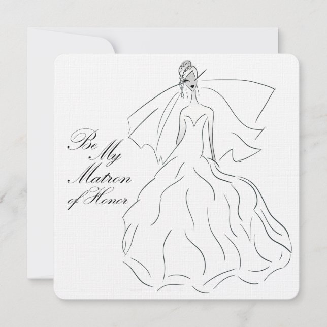 Invitation Soyez ma dame de honneur (Devant)