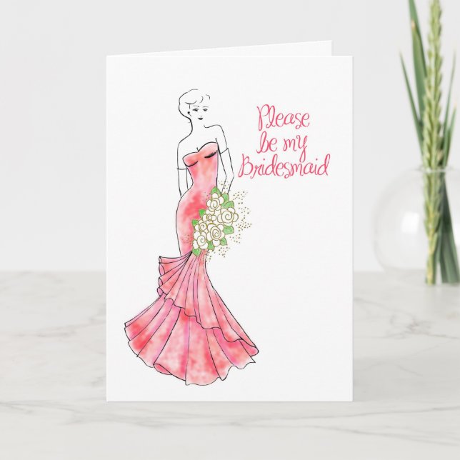 Invitation soyez ma demoiselle d'honneur (Devant)