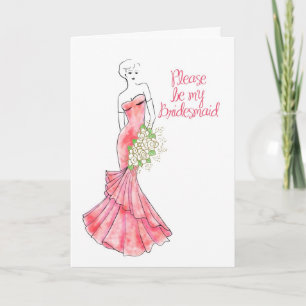 Invitation soyez ma demoiselle d'honneur