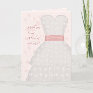Invitation Soyez ma femme d'honneur Lace Gown Coral