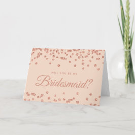Invitation Soyez ma femme Rose Parties scintillant d'or Confe
