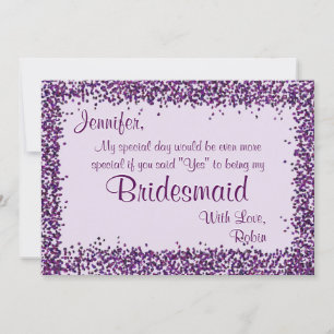 Invitation Soyez ma servante d'État   Lavender Confetti