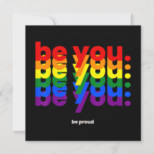 Invitation Soyez vous soyez fier LGBTQ Fierté Arc-en-ciel Les