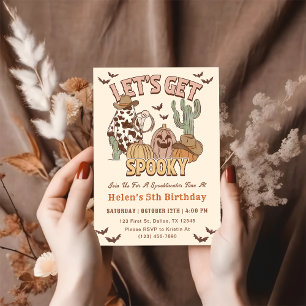 Invitation Soyons Éffrayants 5e anniversaire Western Party
