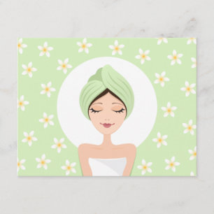 Invitation Spa à la fête d'anniversaire avec plumé