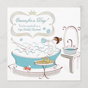 Invitation Spa de la Princesse Bride Shower de Mariée