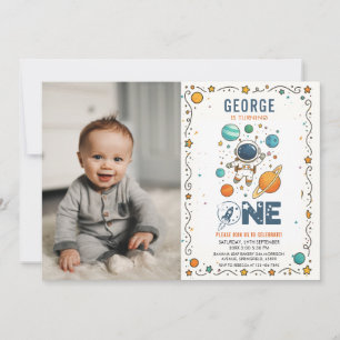 Invitation Space Adventure 1er anniversaire   Espace