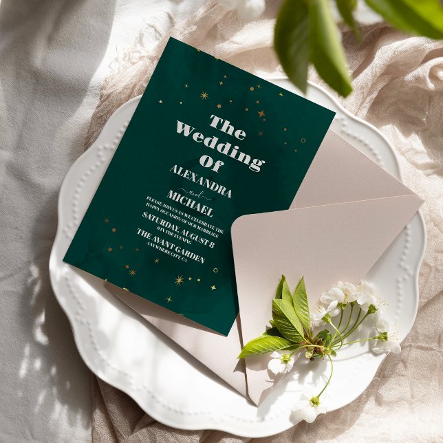 Invitation Space Nebula Maroon Galaxy Mariage (Créateur téléchargé)