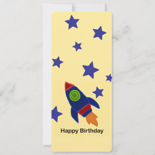Invitation 🚀 Space Rocket Ship Joyeux anniversaire