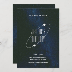 Invitation Space Starry Night Universe Anniversaire