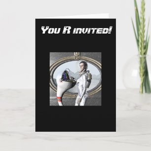 Invitation Spacegirl vintage