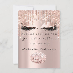 Invitation Spark Sweet 16th Drips Parties scintillant Lèvres 