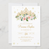 Sparkle Princess Floral Tiara Anniversaire