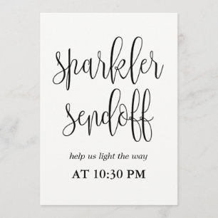 Invitation Sparkler Sendoff Signal - Jolie Calligraphie