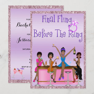 Invitation Sparkles & Parties scintillant Bachelorette Party