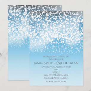 Invitation Sparkling Lights Paysage Hivernal Romantique