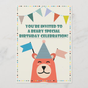 Invitation spéciale d'anniversaire Beary