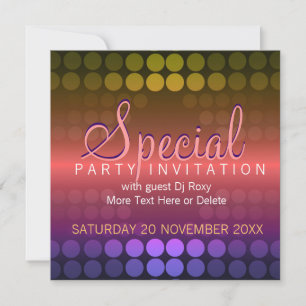 Invitation spéciale Disco Dots Shiny
