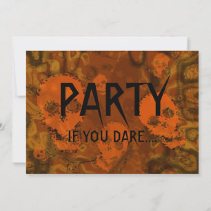 Invitation Spectres crâniens Orange 'Party..Si tu oses'
