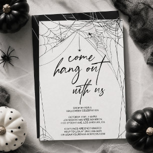 Invitation Spider Come Hang Halloween Party