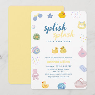 Invitation Splish Splash Canard en Caoutchouc Douche Bébé Sho