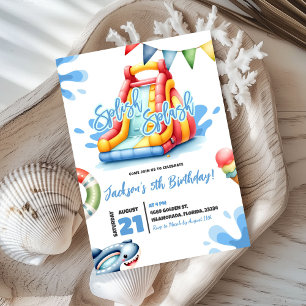 Invitation Splish Splash Summer Pool Party Anniversaire