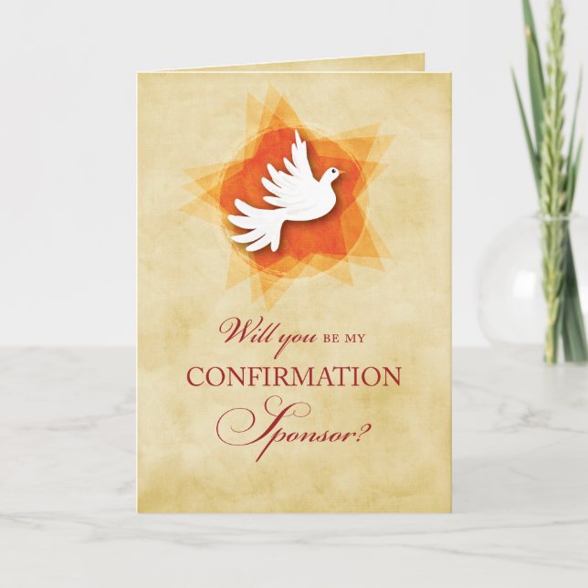 Invitation Sponsor de confirmation, Dove, Demande d'invitatio (Devant)