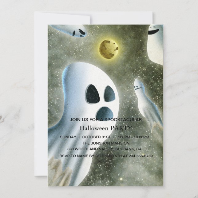 Invitation Spooktacular Dark Haunted House Halloween Party (Devant)