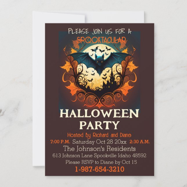 Invitation Spooktacular Halloween (Devant)