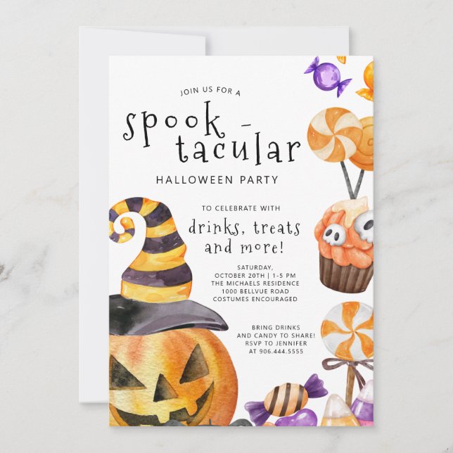 Invitation Spooktacular Halloween (Devant)