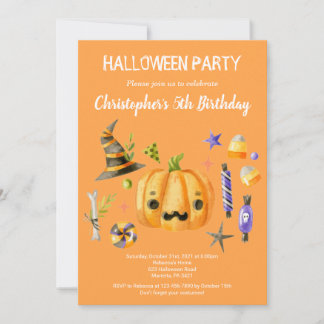 Invitation Spooktacular Halloween Anniversaire de enfant Part