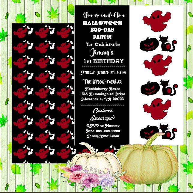 Invitation Spooktacular Halloween Jack-o'-lantern Boo Anniver (Spooktacular Halloween Jack O Lantern Boo Birthday Invitation)