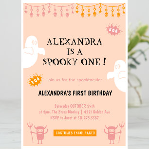 Invitation Spooktacular Spookie un an Halloween 1er anniversa