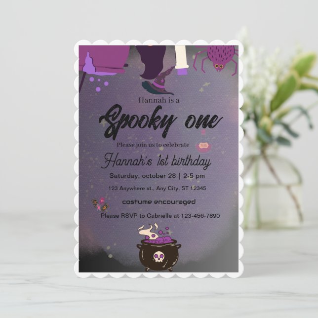 Invitation Spooky (Debout devant)