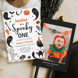 Invitation Spooky One Boy Halloween 1er Anniversaire