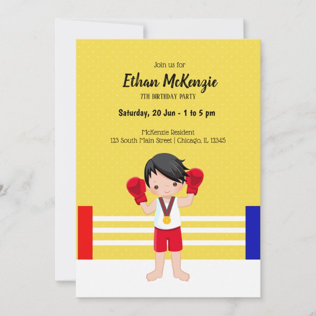Invitation sport de kickboxing (Devant)