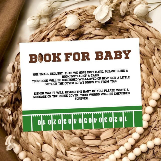 Invitation Sport Football book for baby request Card (Créateur téléchargé)