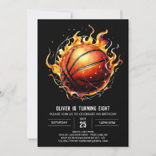Invitation Sport moderne Whimsical Basketball Anniversaire