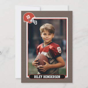 Invitation Sport Photo Football Anniversaire