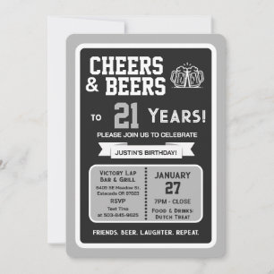 Invitation Sports Bar Anniversaire Acclamations et Bières pou