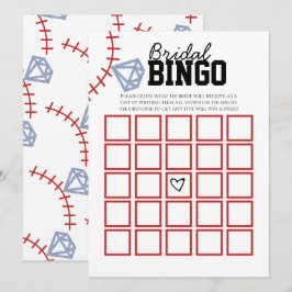 Invitation Sports Baseball Homerun Glitter Bridal Shower Game