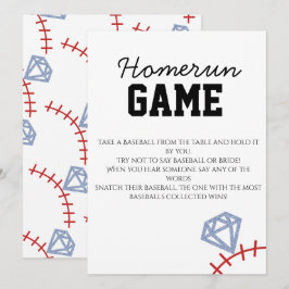 Invitation Sports Baseball Homerun Glitter Bridal Shower Game