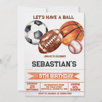 Invitation Sports Birthday