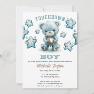 Invitation Sports Boy Football C'est un garçon Baby shower Ou
