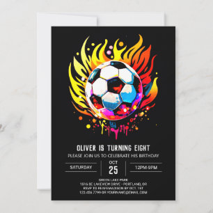 Invitation Sports Élégants Soccer Imprimable Anniversaire